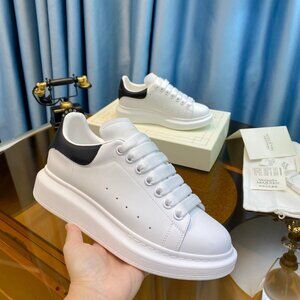 Alexander McQueen Men's White and Black Athletic Sneakers